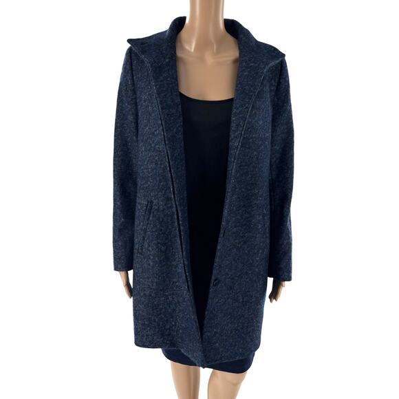 Theory Blue Layti Wool Blend Coat - Picture 6 of 11
